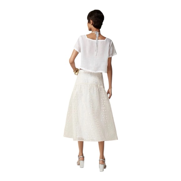 Maryam Nassir Zadeh X J.Crew drop-waist polka dot embroidered silk organza skirt - Picture 4 of 12